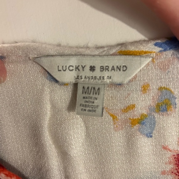 {Lucky Brand} Boho Major Floral Peasant Blouse - Picture 3 of 4